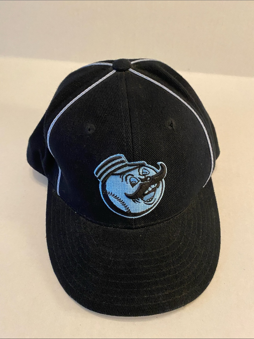 American Needle Cincinnati Reds, Black and Light Blue Baseball Cap